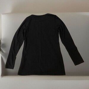 Pendleton Women's Black Long-Sleeve Crew Neck Cotton T-Shirt Size Large EUC